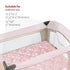 Pack 39"27"5" Pack and Play Sheets Fitted, Breathable Thick Playard Lovely Print Cover Compatible with Graco n Play