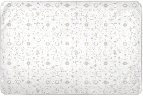 siphylline Cartoon Moon Star Silver Grey Extra Large Resuable Changing Pad Covers Highly