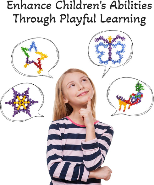 STEM Building Toys - 300 PCS Educational Discs Sets, Interlocking Building Blocks for Toddler and Kindergarten