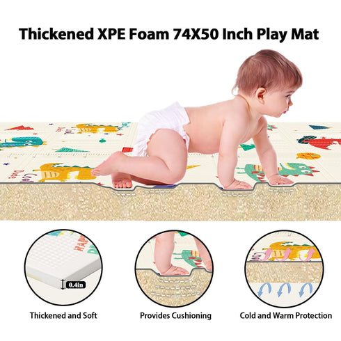 74 50 Inch XVISHX Baby Play Mat, x Play Mat Perfect for Use Baby Playpen, Foldable Baby Foam Playmat for Floor