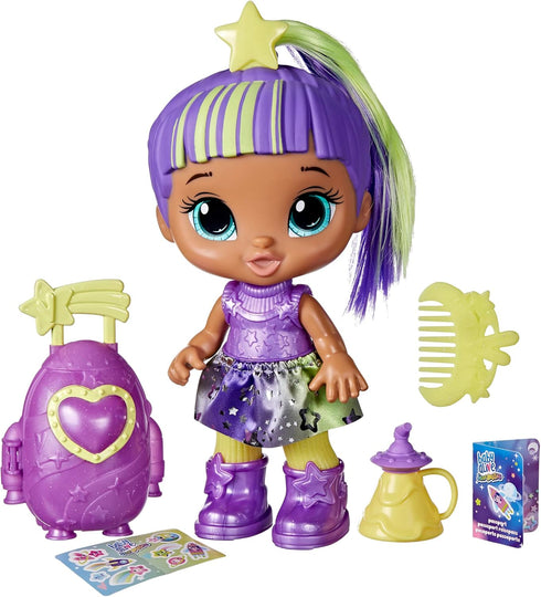 Baby Alive Star Besties Doll, Lovely Luna, 8-inch Space-Themed Doll for 3 Year Olds and Up, Accessories