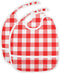 IHCVHQX Baby Feeding Bibs for Boys Girls Red Checkerboard Button Newborn Infant Bibs