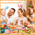 Kids Kitchen Toy Accessories Playset, Pretend Cooking Pots, Pans, Utensils, Cookware, Food, and Storage Basket