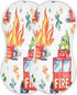 YETTASBIN Watercolor Fire Truck Muslin Baby Burp Cloth, Super Soft Absorbent Cotton Burp Rag Baby Bibs Feeding Cloth