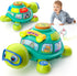 Zardali Baby Toys 6-12 Months, Musical Turtle Tummy Time Developmental Crawling Toy for