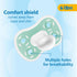 Symmetrical 6-18m, 3 Pack Dr. Brown's Advantage One-Piece Silicone Baby Pacifier, Fully Soother, Dark