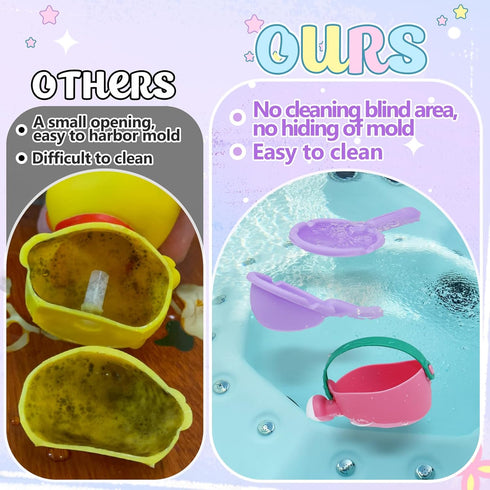 Bath Toys for Toddlers Age 1-3, 3 Pack Baby Bath Tub Water Table Toys, Soft Mold Free Fun Tactile Training Gifts