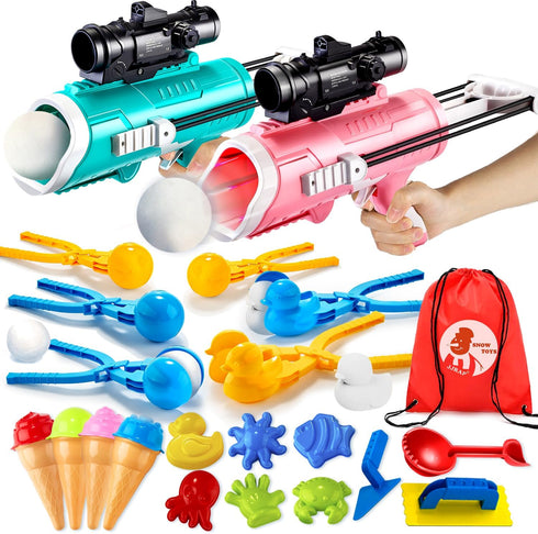 28 Pack Snow Toys-Snowball Maker Toy for Kids Winter Outdoor Toys with