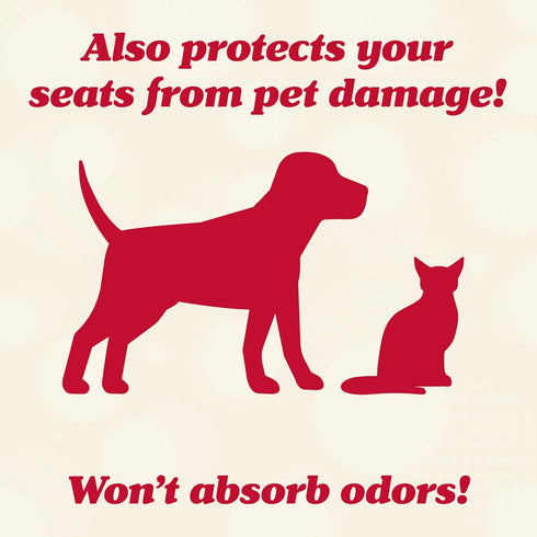 Lusso Gear Car Seat Protector - Waterproof Car Seat Cover - Non-Slip Padding & Mesh Pockets for Baby Travel Gear