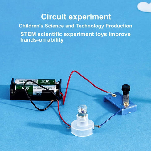 1Pc Circuit Material Electrical Circuit Experiment Kit, Small Bulb Lights Up Kit Basic Physic Science Playset Science
