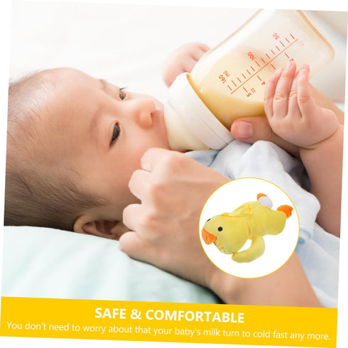 SHOWERORO Lovely Plush Bottle Sleeve Insulated Feeder Cover for Keep Warm Bottle Holder for Daycare Hands Feeding