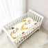 CZXW 52" 28" Rustic Floral Chicken Crib Sheets Fitted x Natural Cotton Soft & Breathable for Baby Crib Mattress