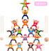 16Pcs Wooden Stacking Toys, Circus Hercules Acrobatic Troupe Toy, Balancing Building Blocks Game for 3-6 Years