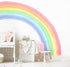 55"x63" Large Rainbow Wall Stickers, Mural Watercolor Half Rainbow Wall Decals Peel and Stick Vinyl Wall Art Decor