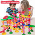 232 PCS Marble Run Premium Set - STEM Educational Building Block Toy with 45 Marbles for Kids