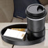 Snack Tray for Kids Car Seat, Secure and Sturdy Design, Compact and Portable with Cup Holder (Black)