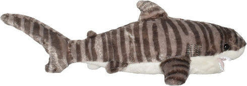 Wild Republic Tiger Shark Plush, 13 Inches Stuffed Animal Toy, Gifts for Kids, Cuddlekins