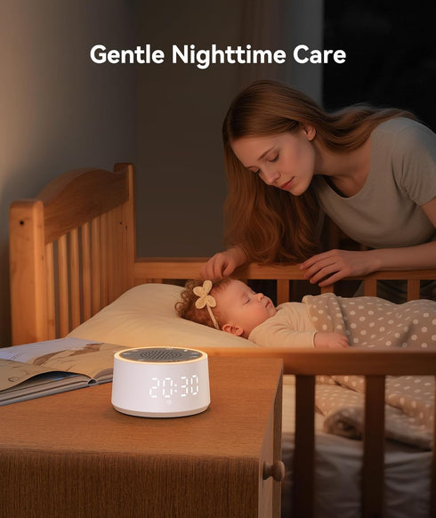 10 Dreamegg Sound Machine with Nursery Lamp - Sound Machine Baby, Soothing Sounds, Timer, Memory Function, Colour Night