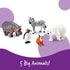 Jumbo Zoo Animals I Monkey, Penguin, Zebra, Polar Bear, Hippo, 5 Animals, Ages 2+ by Learning Resources