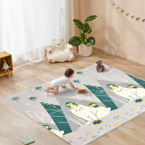 FINIKIS Baby Play Mat, XPE Foldable Foam Play Mat for Floor, Soft Waterproof