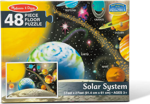 Melissa & Doug Solar System Floor Puzzle (48 pcs, 2 x 3 Feet) - Educational Toy, FSC Certified