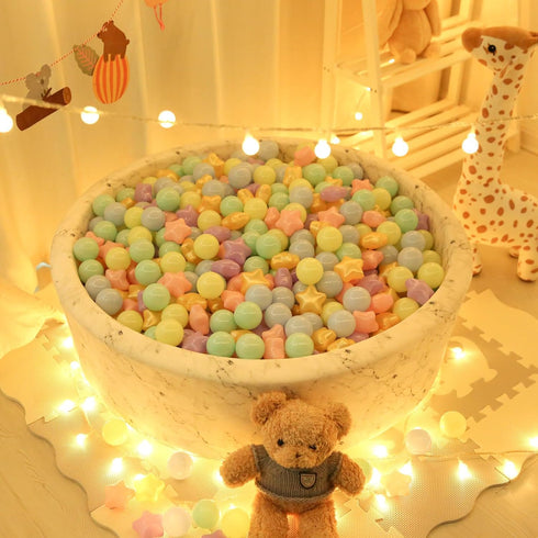 Star Ball Pit Balls for Toddlers - 200pcs Macaron Ocean Balls, Phthalate Free, Non-Toxic Crush Proof Play Balls