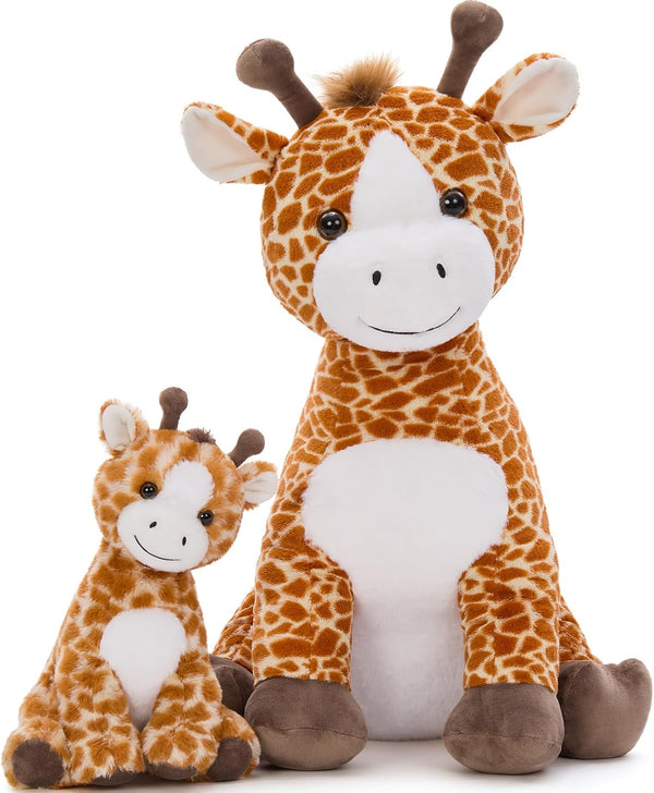Tezituor Giraffe Stuffed Animal,25.6in Large Giraffe Plush Toy with Baby, Cute Plushies,Giraffe
