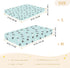 miaozhen 1 Pack 52x28 Cotton Crib Sheets for Baby Boys Girls Ultra Soft Animal Cat Paw Black White Cyan Toddler