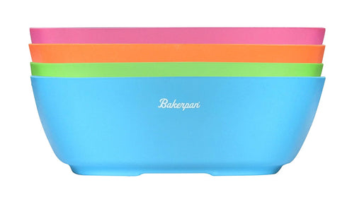 Bakerpan Silicone Bowls for Babies and Toddlers, Camping and Travel Bowls, Set of 4, Multi