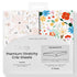 TotAha Floral Crib Sheets 2-Pack, Hypoallergenic, Silky Comfort, Buttery Soft, Calming Effect,