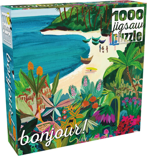 1000 Buffalo Games - Bonjour - Beach Butterfly - Piece Jigsaw Puzzle for Adults - Challenging Puzzle Perfect for Game