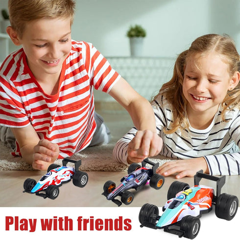 F1 Formula Pull Back Cars Toy Model Set, 12 Pack 1:43 Matchbox Small Race Cars for Toddlers Ages 2-8