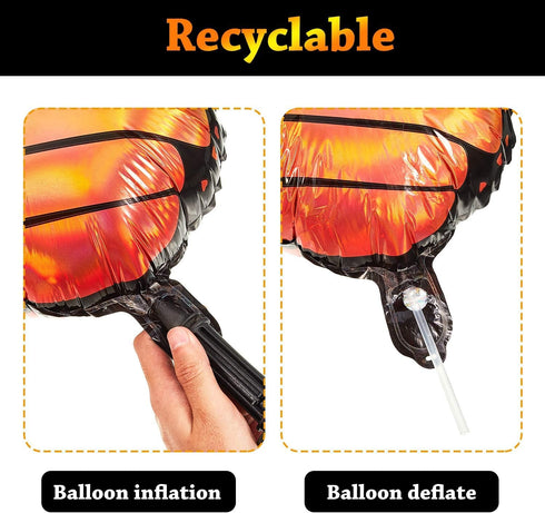 Sumind 10 Pcs Butterfly Balloons, Helium Foil Balloon Kit for Butterfly Party Supplies and Birthday Decoration