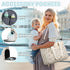 14 Inch Mommy Pritent Large Travel Diaper Bag Tote with Laptop Sleeve, Breast Pump Bag for Mom and Dad, Maternity