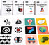beiens High Contrast Baby Flashcard, 80 Pcs Visual Stimulation Learning Cards for Babies Ages 0-36 Months (5.5'' x