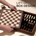 Set 12'' Set 2 1 2 Sets Peradix Wooden Chess for Kids Magnetic Checkers Chess Board Game in with Drawer, Unique Chess
