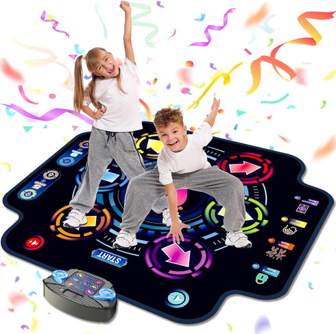 KIZJORYA Dance Mat, Kids Electronic Dance Pad with 5 Speeds 9 Levels,