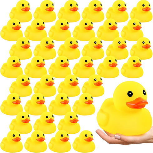Deekin 20 Pcs Large Yellow Rubber Ducks Bulk Large Duck Squeak Rubber