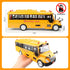 Cdymkf Kids1/16 4 Yellow School Bus Toy for Scale Interactive Friction-Powered Car with Different Flashing Lights
