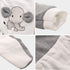 Miunana 1pcs Elephant Pajamas Outfit for 13-15 Inch Baby Doll Clothes, Grey and White Doll Pajamas