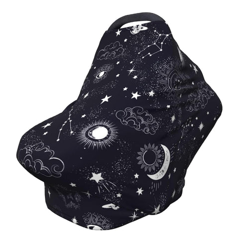 Schgap Space Galaxy Baby Car Seat Covers Canopy, Nursing Cover Breastfeeding Baby Carrier