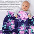 TANOFAR Baby Blankets, Purple Floral Minky Toddler Blanket for Boys Girls, 30 x 40 in