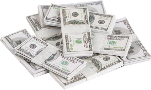180pcs 1:12 Miniature Scene Dollars Fake Bills for Dollhouse Scene Model Craft Supply