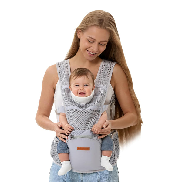 Baby Carrier with Hip Seat, 6-in-1 Ergonomic Detachable Infant Carrier Newborn to