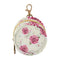 YETTASBIN Pink Rose Portable Pacifier Holder Case with Metal Hook Buckle & Zipper