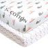 American Baby Company 2 Pack 100% Natural Cotton Fitted Mini Crib Sheets, Soft & Breathable, Pink Whale