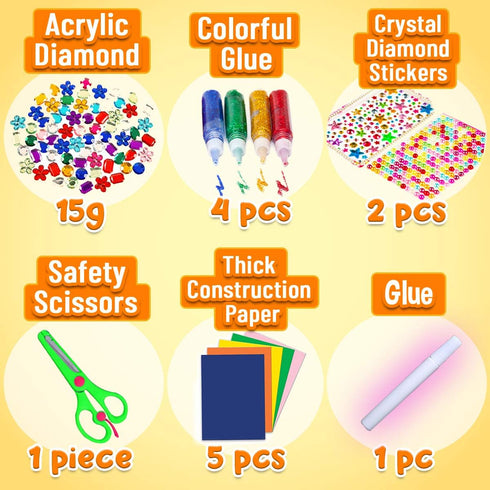 Goodyking Arts and Crafts Supplies for Kids, All in One Craft Art Supply Kit for Ages 4-8, Kindergarten