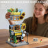 Set 3-Story 1580PCS Sunflower House Building with LED Light, Japanese Street View House Blocks, Creator Architecture