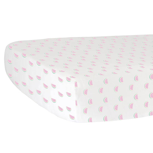 Watermelons Fitted Crib Sheet Organic Cotton Jersey - Super Soft