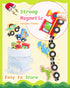 Oomloid 11 Set 1 2 3 1-3, 2-4 Pcs Magnetic Dinosaur Train Montessori Toys for Years Old Toddlers Boys Girls, Wooden